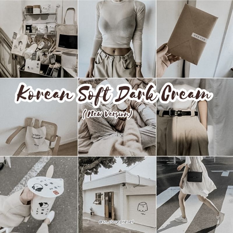 PRESET LIGHTROOM PREMIUM KOREAN SOFT DARK CREAM 1 (IOS dan Android)