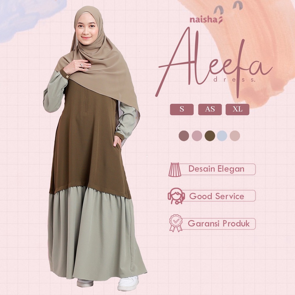 Aleefa Dress by Naishaofficial / Gamis Aleefa Naisha Hijrah