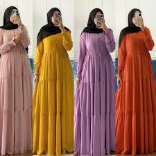 JERMANY DRESS /FULL KANCING/MATT ITY CREPE/gamis wanita/pakaian wanita/L/XXL/busui/gamis muslim