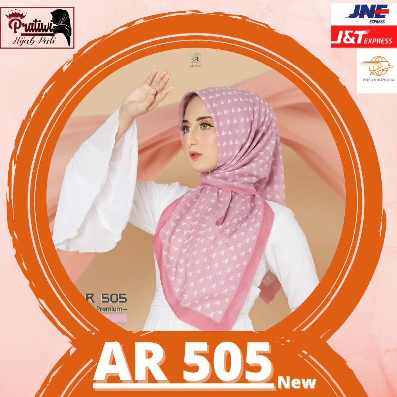 JILBAB HIJAB KERUDUNG SEGI EMPAT BY HIJAB ARRAFI AR 505 NEW COLOUR Motif AR Eksclusive Ori via COD//