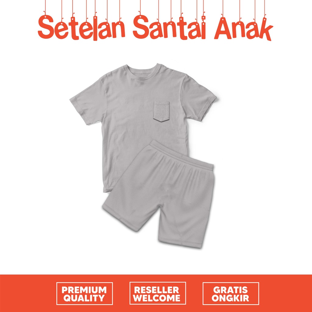 [SETELAN ANAK] setelan baju anak santai polos full color cotton combed 30s premium quality unisex