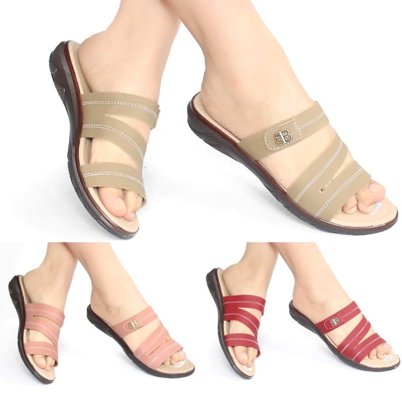 SLIP SANDAL WANITA TERBARU SELOP KEKINIAN MURAH SENDAL PEREMPUAN IBU KARET DEWASA SANTAI MAR-3153