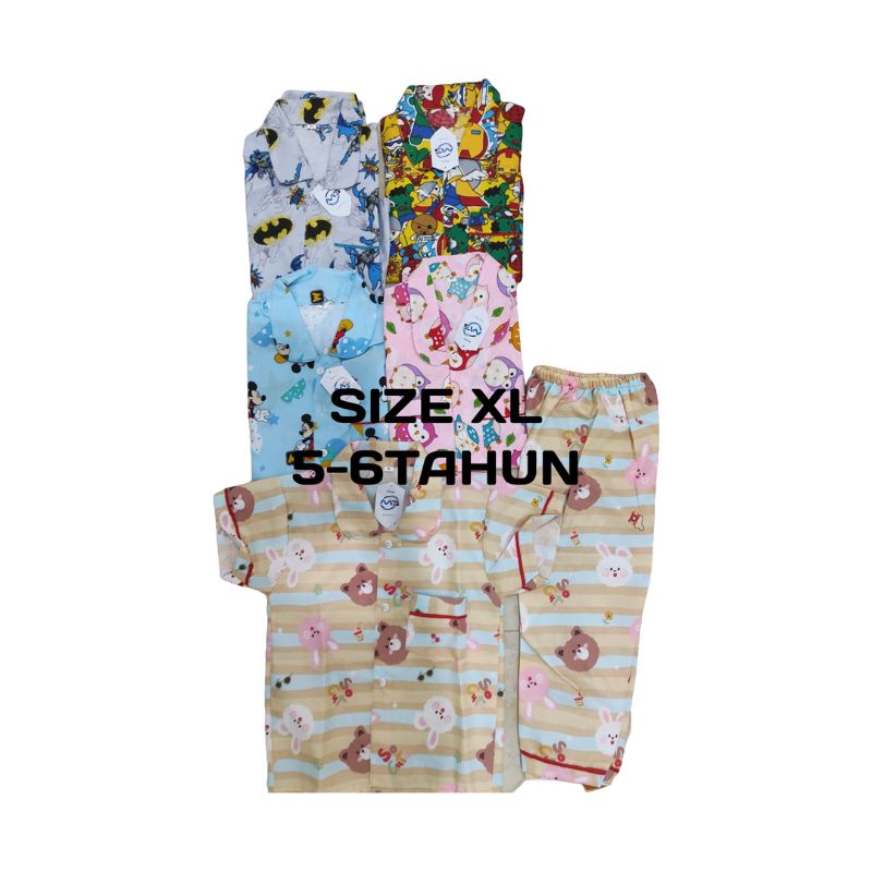 BAJU TIDUR ANAK CEWEK COWOK PIYAMA KIDS 1-5 TAHUN