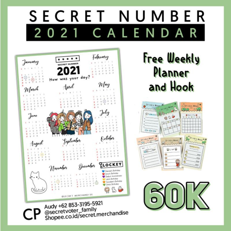 

Fabric Calendar Secret Number 2021