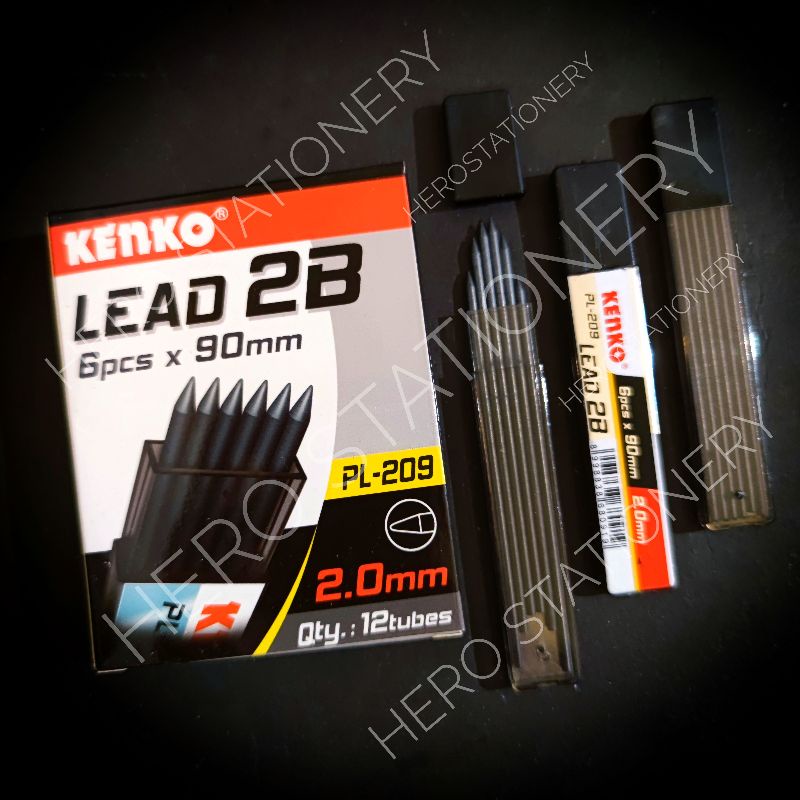 

Isi pensil mekanik kenko lead 2B 2 mm PL-209 . 12 tube