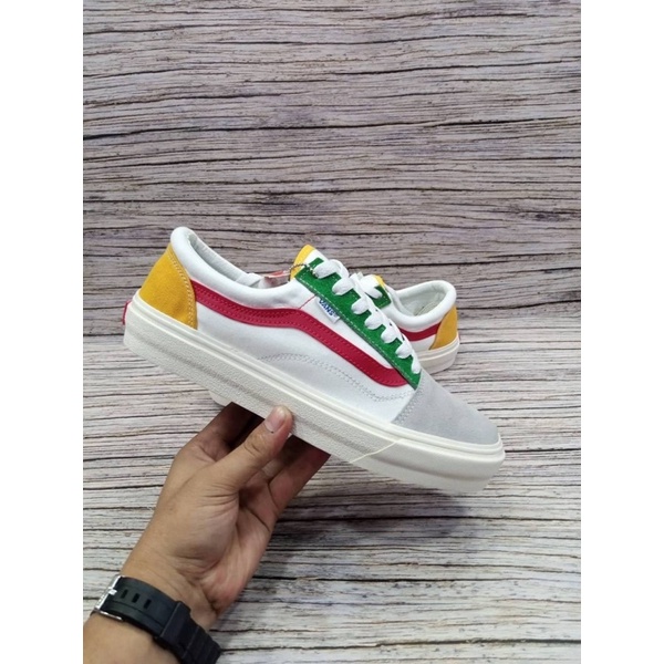 Sepatu vans old skool mars mallow multy shoes sneakers