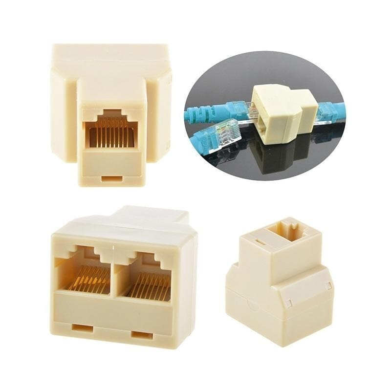 Barrel RJ45 Double - Connector Barel Cabang RJ45 Sambungan LAN