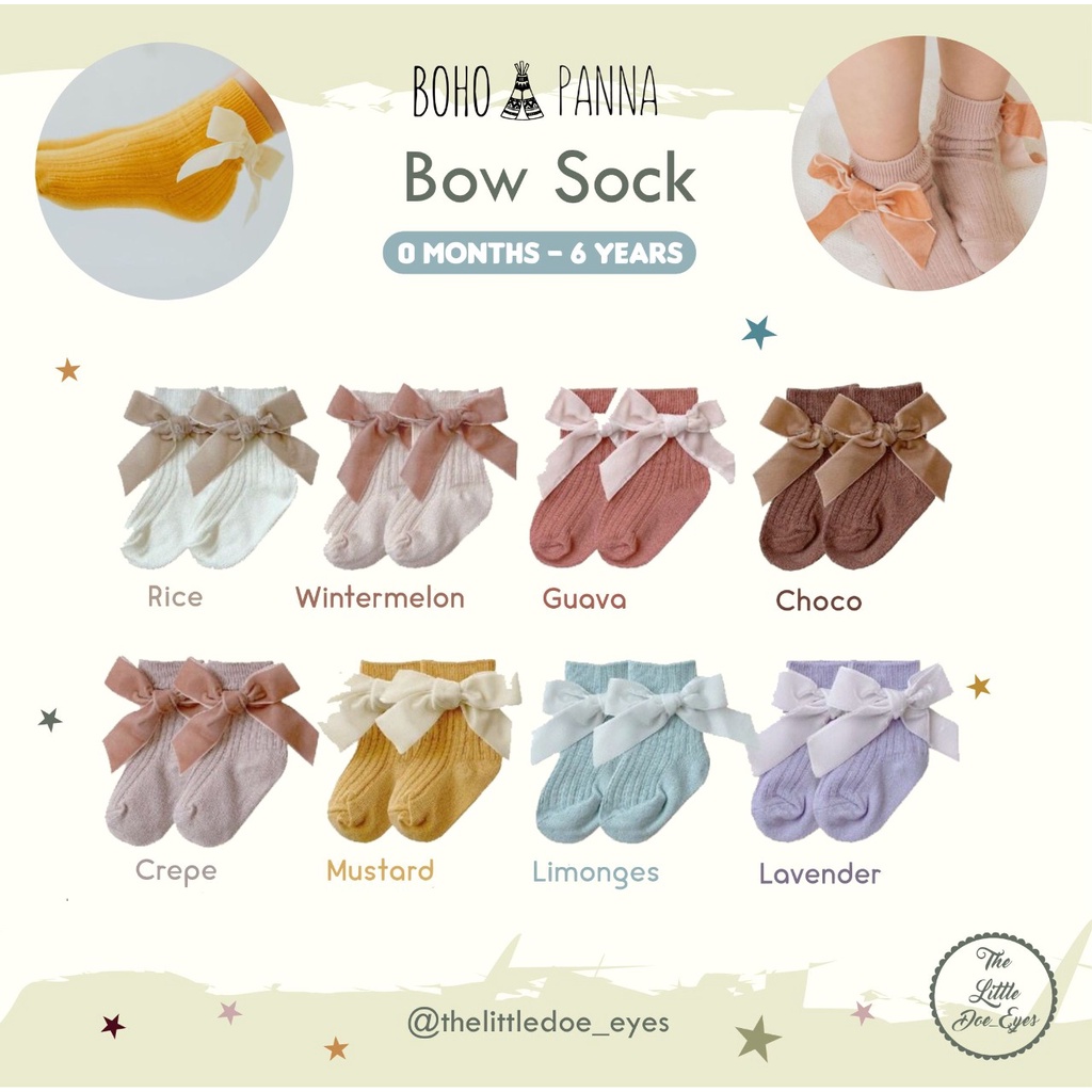 Bohopanna Bow Sock Kaos Kaki Anak Bayi