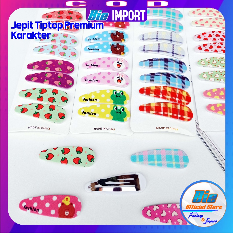 Jepit Tiptop Motif Premium Impor Best Seller