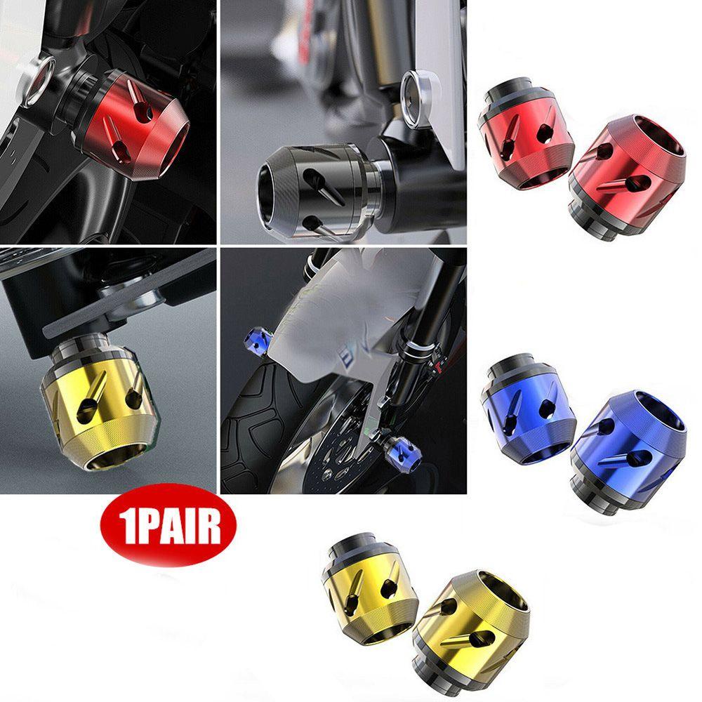 Populer 2Pcs Pelindung Benturan Roda Garpu Depan Belakang Modifikasi Aksesoris Aksesoris Motor Alat Slider Protector