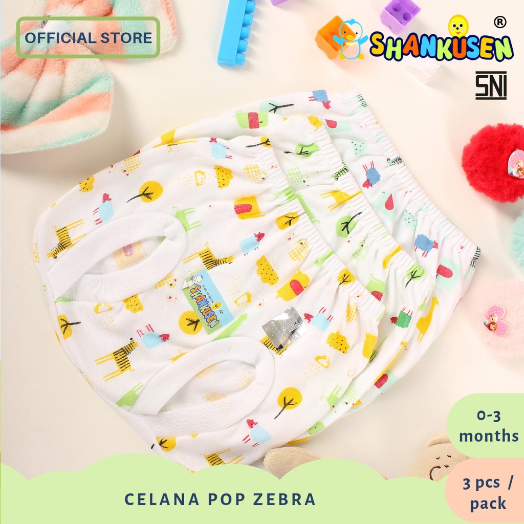 12 Pcs Celana Pop Shankusen Bayi Baru Lahir | Pendek Shankhusen Sankhusen Baby New Born | Sguna Lusinan Grosir