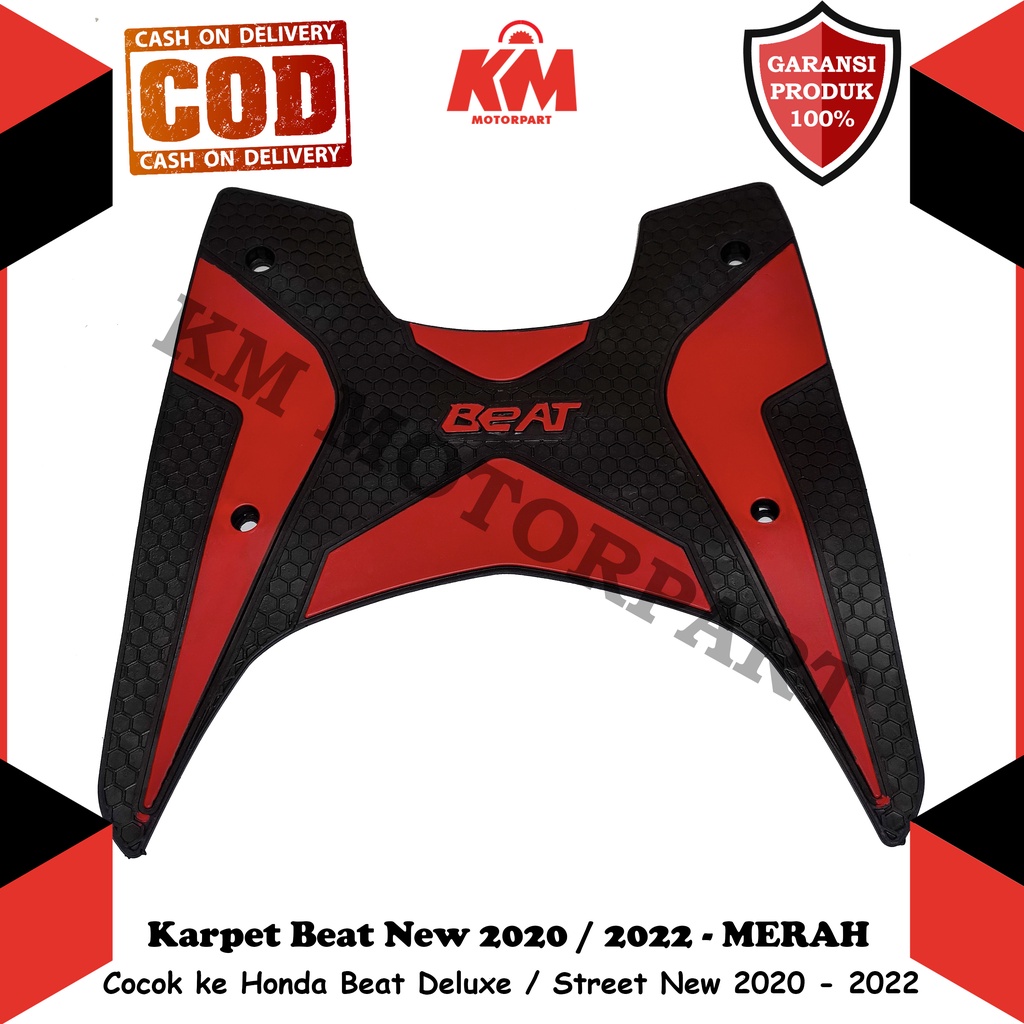 Karpet Beat Fi Deluxe / Street 2021 2020 2022 New Monster Keset Motor Honda Beat Bahan KARET ESP Variasi