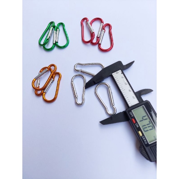 Carabiner mini gantungan kunci serbaguna aluminium alloy snap lock spring karabiner kecil