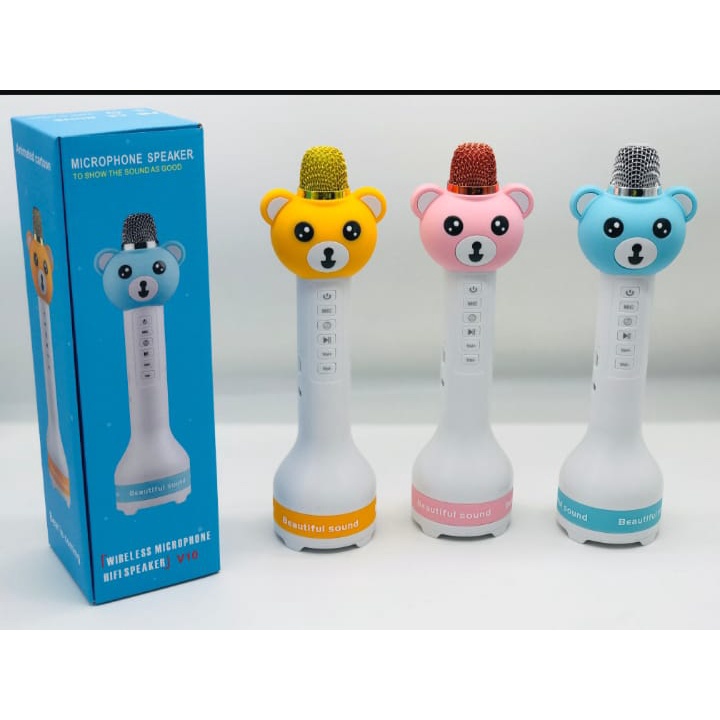 Microphone Speaker Bluetooth Animated Cartoon V10