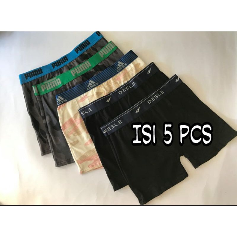 5 pcs Celana dalam pria boxer ( 5 pcs) premium