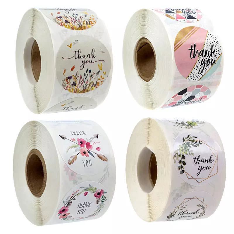 

500pcs/roll Thank You Stickers Labels Scrapbook Handmade