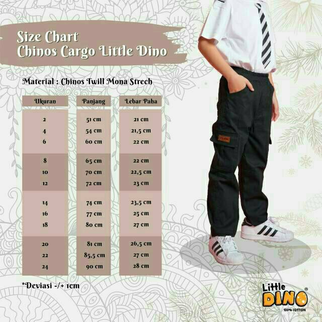 CARGO blackhawk chino little dino ori size 2-12