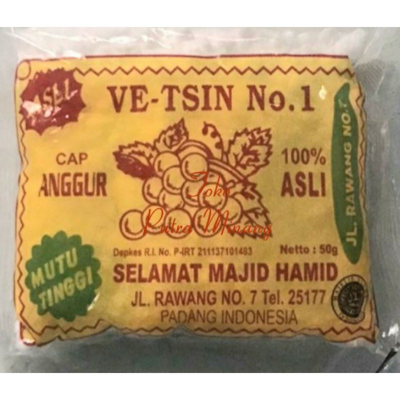 

VETSIN NO 1,Cap Anggur Produk SELAMAT RAWANG