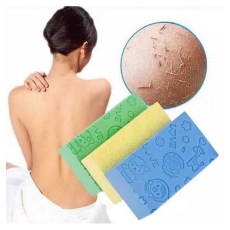 Spon Mandi Magic Korea / Sponge Pengangkat Daki / Sponge Mandi Bayi &amp; Dewasa / Sponge mengangkat Daki