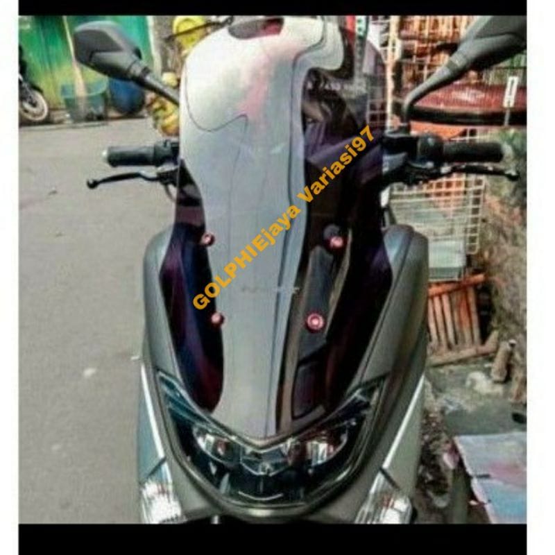 WINDSHIELD YAMAHA NMAX 2014-2019 PANJANG/VISOR NMAX NEW 2020/2021 MODEL PANJANG HITAM SMOKE