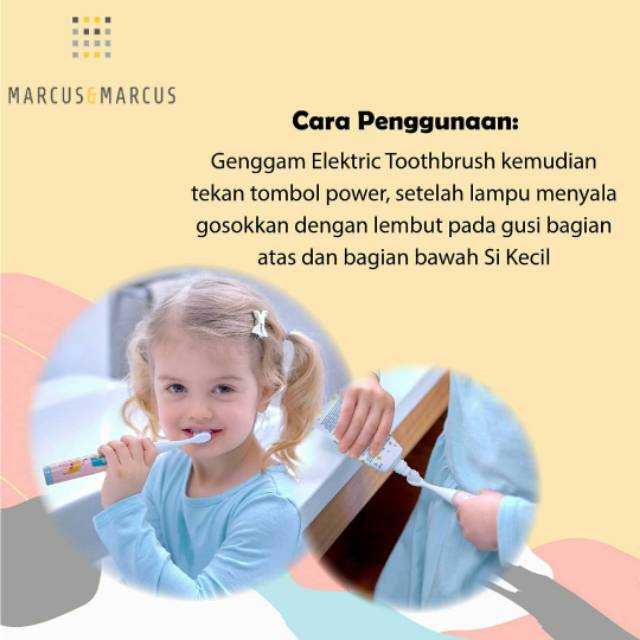 Marcus &amp; Marcus Kids Electric Toothbrush / sikat gigi elektrik