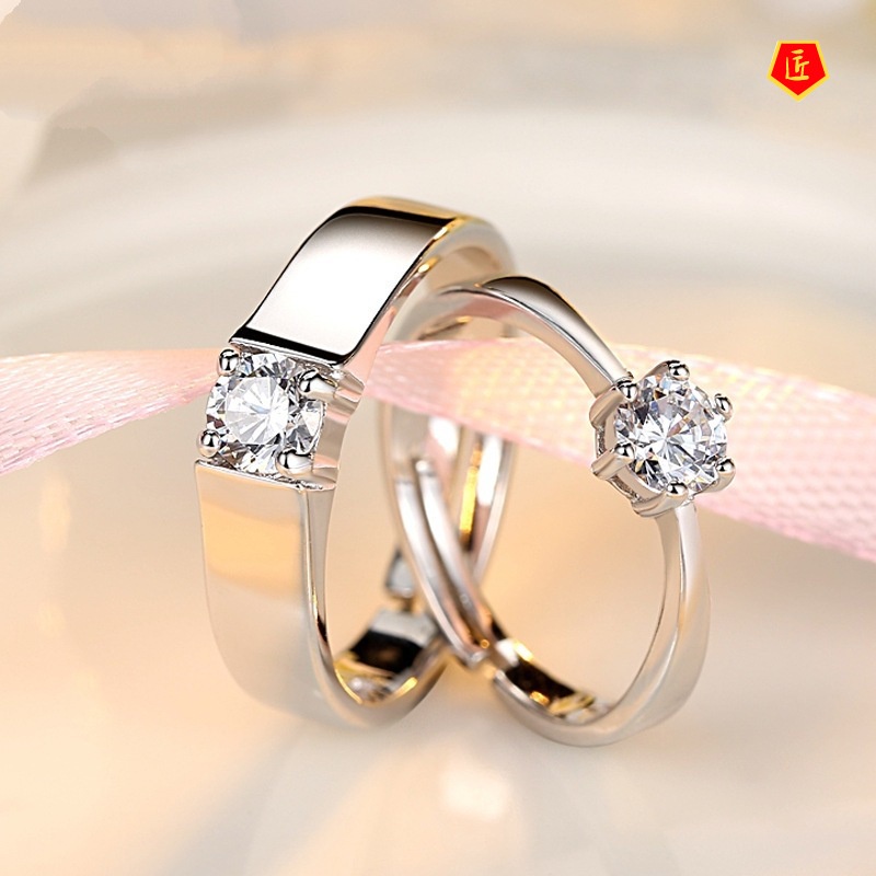 [Ready Stock]Korean Style Creative Simple Silver Couple Rings