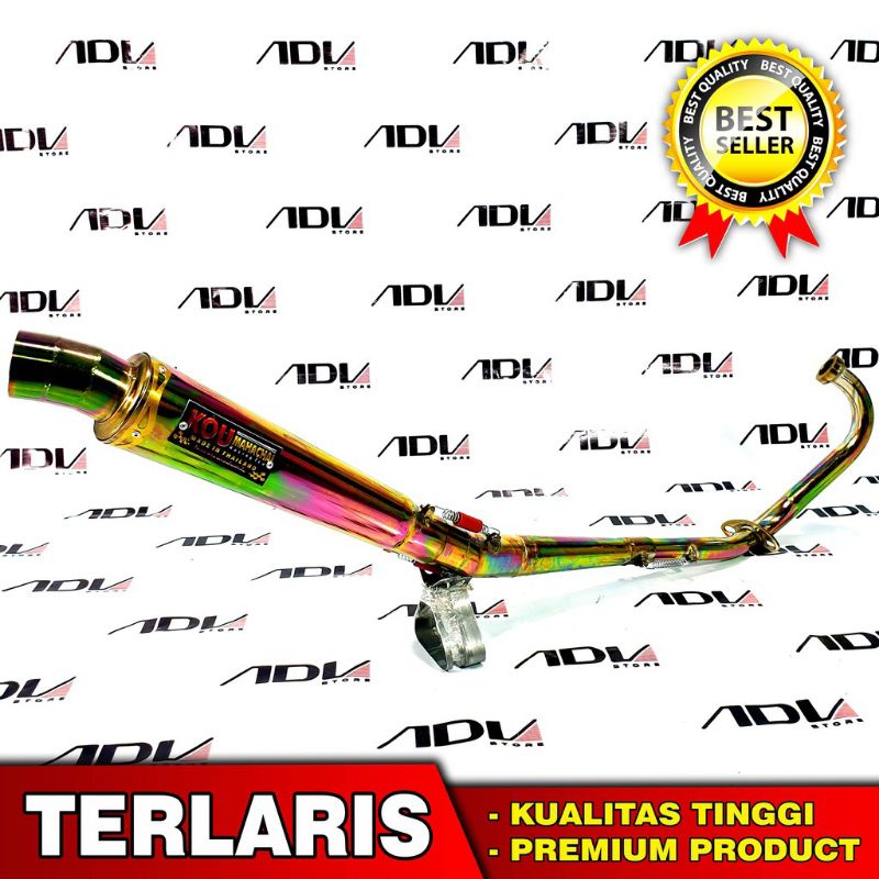 KNALPOT KOU BUNGLON PELANGI RACING VIXION NEW / OLD R15
