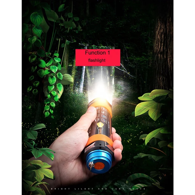 AKN88 - SMILING SHARK T-40 - Senter dan Lampu LED Camping Outdoor 280 Lumens