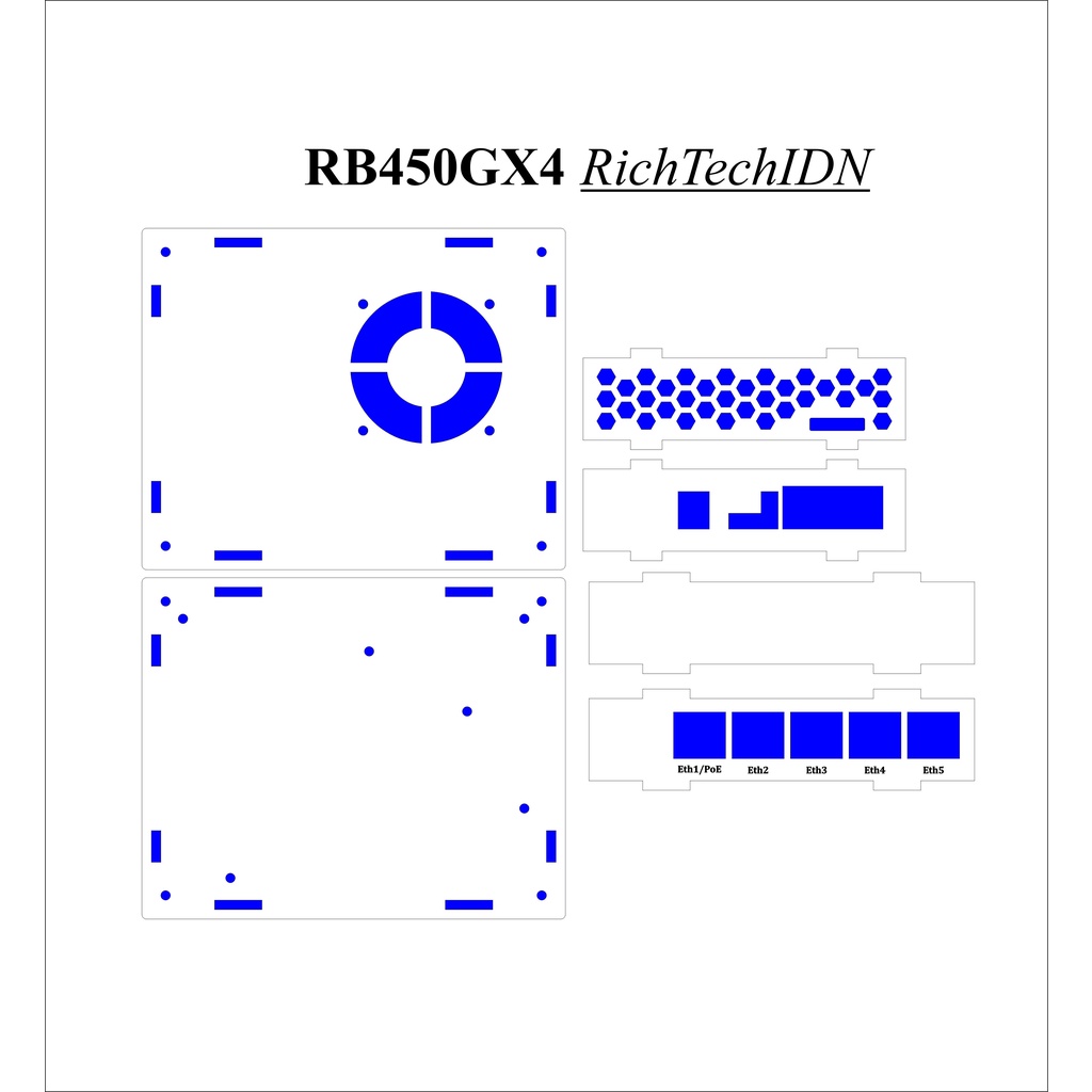 Casing/Case Akrilik Mikrotik Rb450gx4