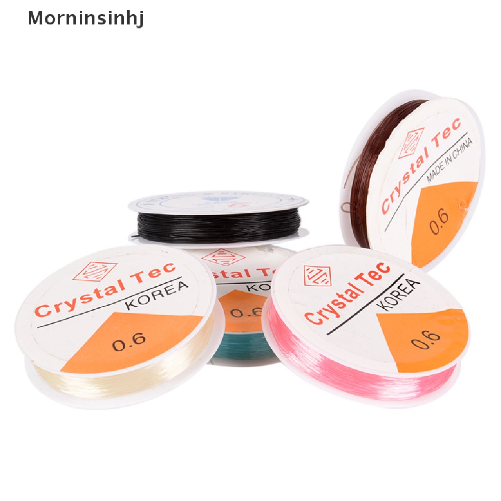 Mornin 1Roll Elastis Stretch Manik-Manik String Cords Kawat Membuat Perhiasan Benang 0.6mm id