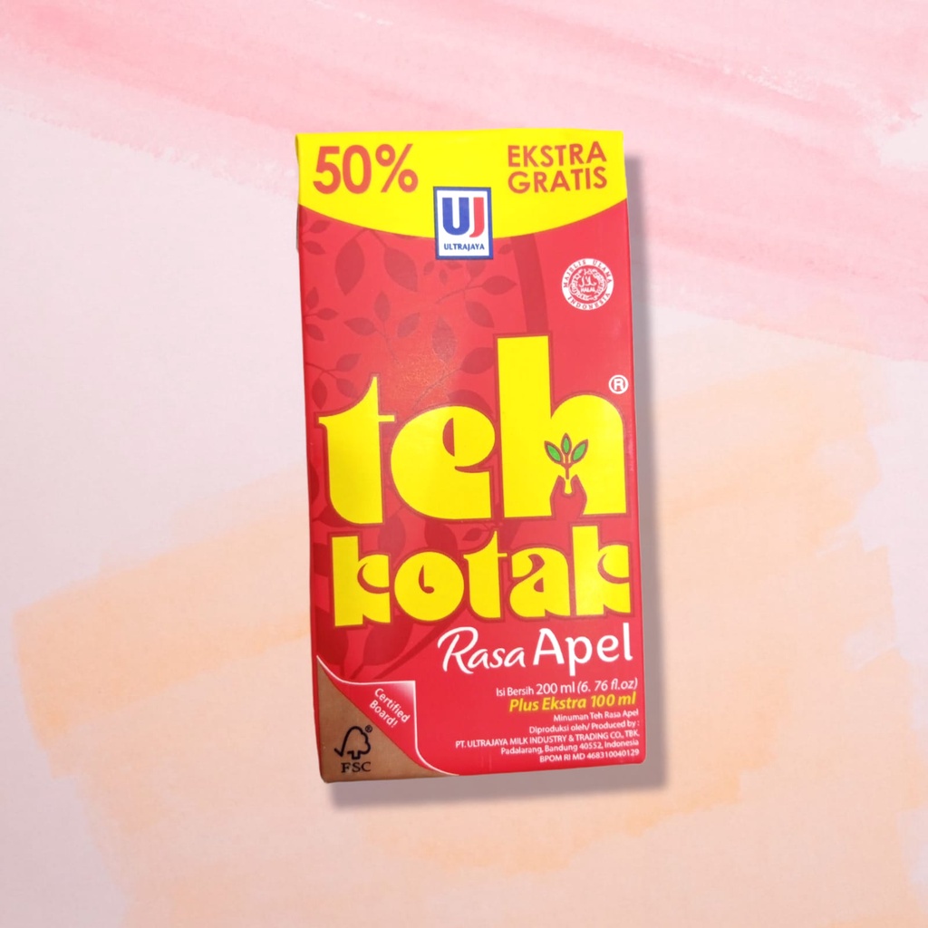 

TEH KOTAK RASA APEL 200 ml PLUS EKSTRA 100 ml