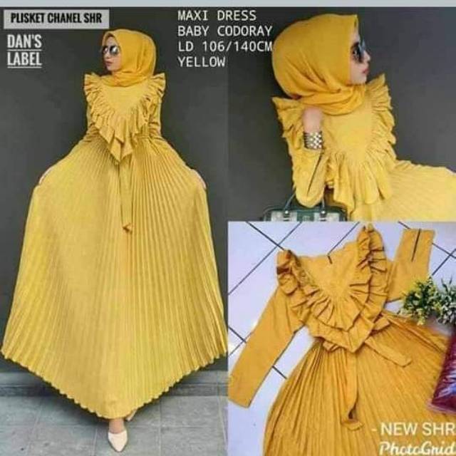 #MAXI DRES BABY CODORAY#BRAND SHR ORY 100% YELOW#