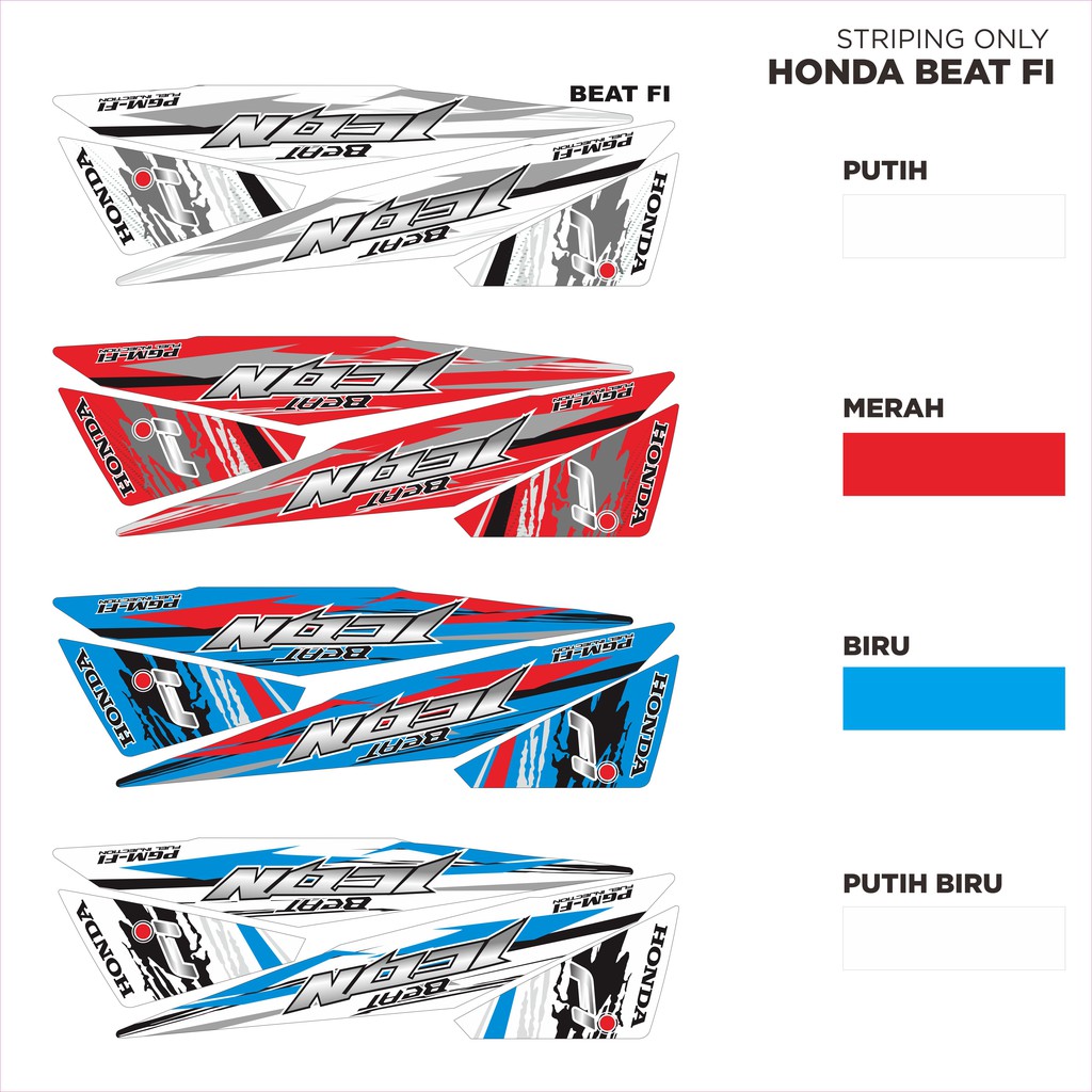 Striping Honda Beat Fi Motif Icon Simple Shopee Indonesia