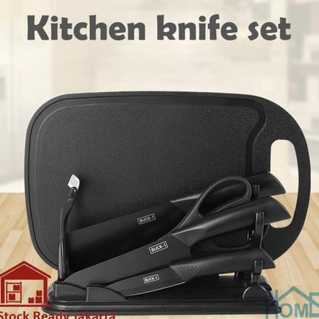 Terbaru Pisau Set Black Baja Hitam Super Premium