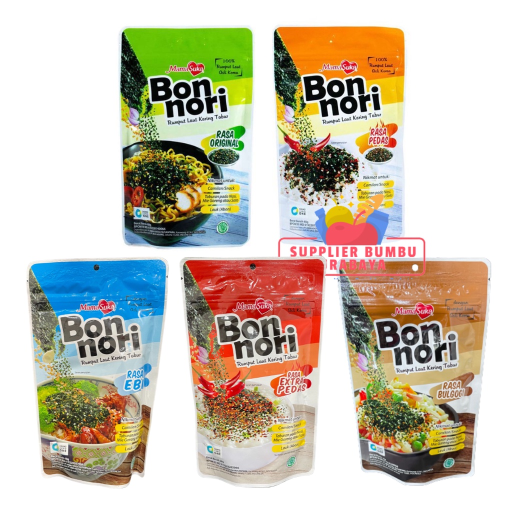 Mamasuka - Bon Nori Gim Bori Rumput Laut Kering Tabur 60g