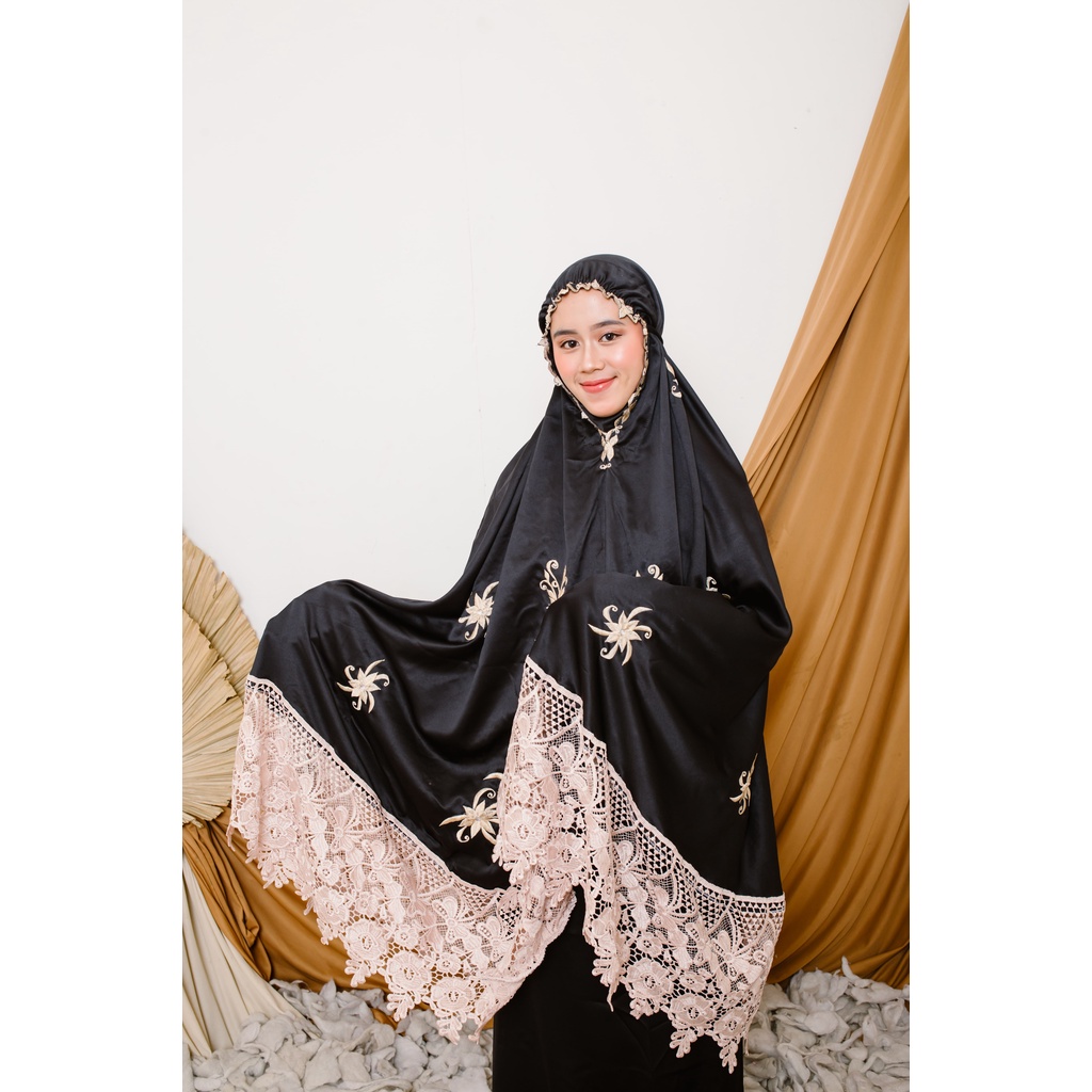Mukena Sutra Velvet bordir / mukena renda mewah jumbo / mukena sutra bordir / mukena jumbo adem / mu