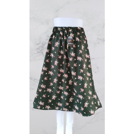 Flower skirt  / rok midi kekinian