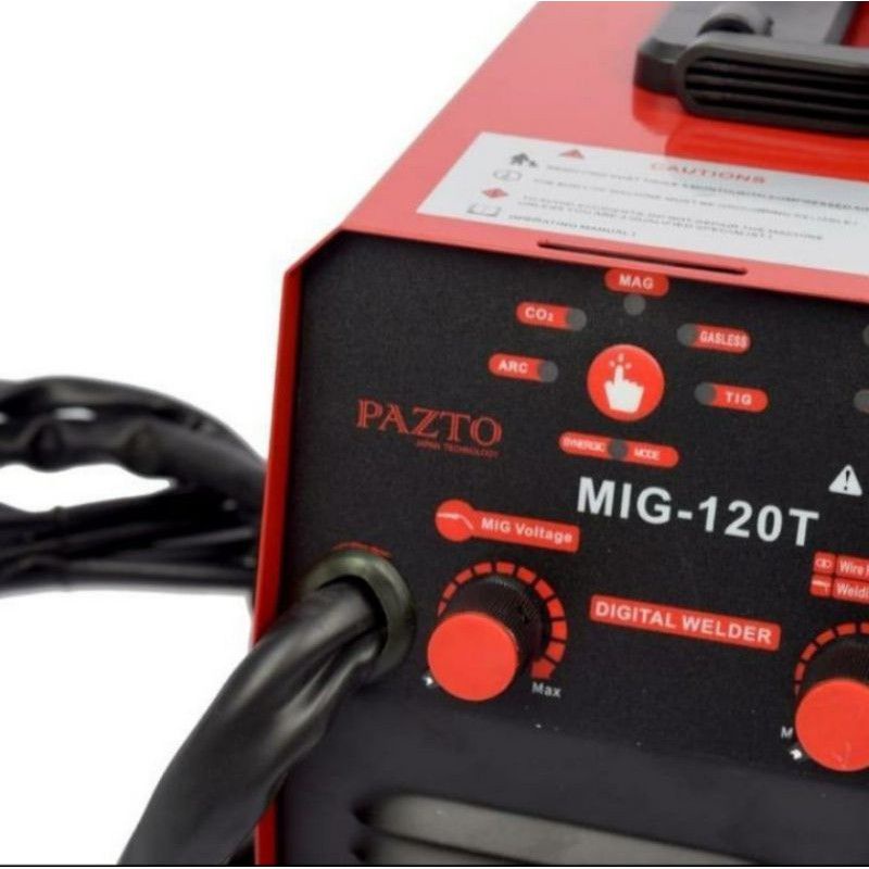 MESIN LAS MIG 120T PAZTO TANPA GAS WELDING MIGi GASLESS JAPAN