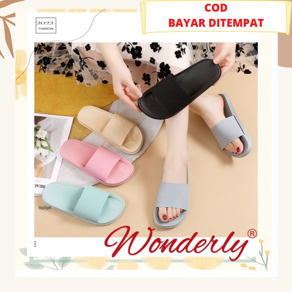 Sandal Selop Karet Wanita Sendal Slop Cewek Wonderly | V202-A31