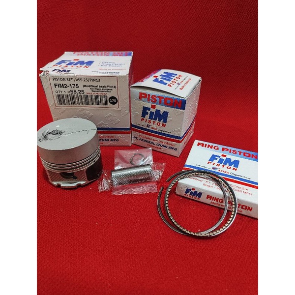 SEHER PISTON KIT FIM 55.25 MM PIN 13 DOME MENTAH FIM2 FIM 2 PISTON FIM 55,25 PIN 13