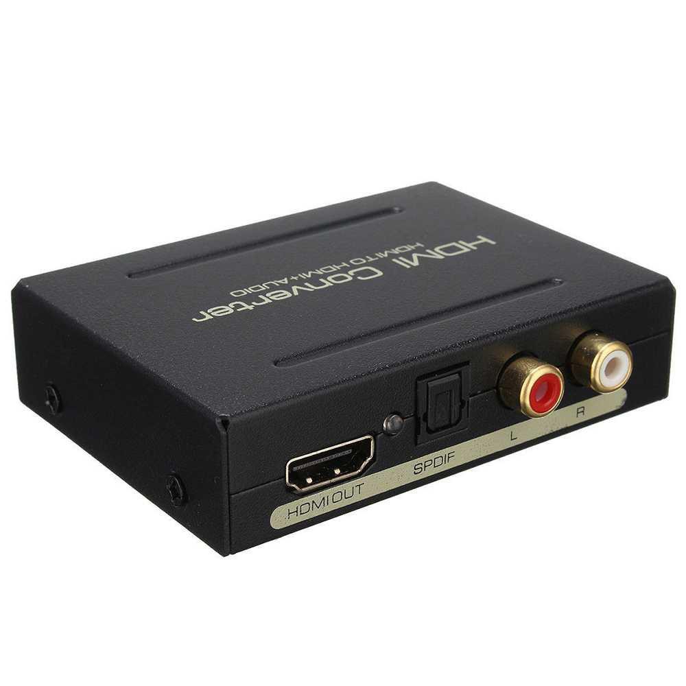 HDMI to HDMI + Optical SPDIF + RCA Audio Extractor Converter - AY60 [Hitam]