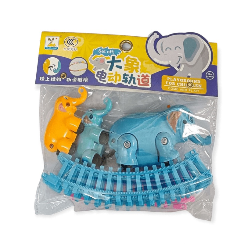 [tma] Mainan Anak Rail Kereta Api Gajah Dan Anak Gajah / Funny Elephant Railways