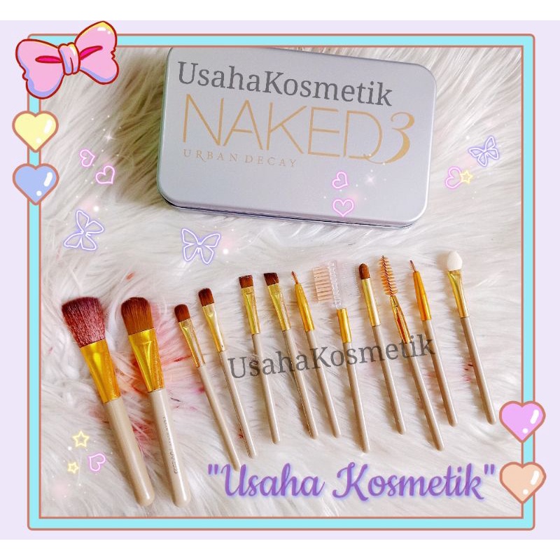 [HARGA /PAKET]KUAS MAKE UP ISI 12KUAS LEMBUT/BRUSH MAKEUP KALENG