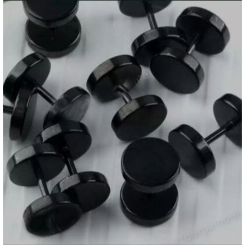 ANTING TINDIK PRIA/ANTING TINDIK HITAM/ANTING RODA/ANTING TIDIK PRIA HITAM/ANTING POLOS