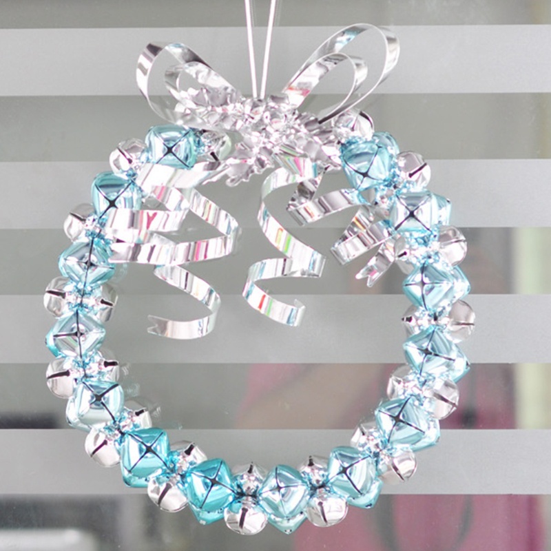 Karangan Bunga Pita Glitter Warna-Warni Gaya Eropa Untuk Dekorasi Natal