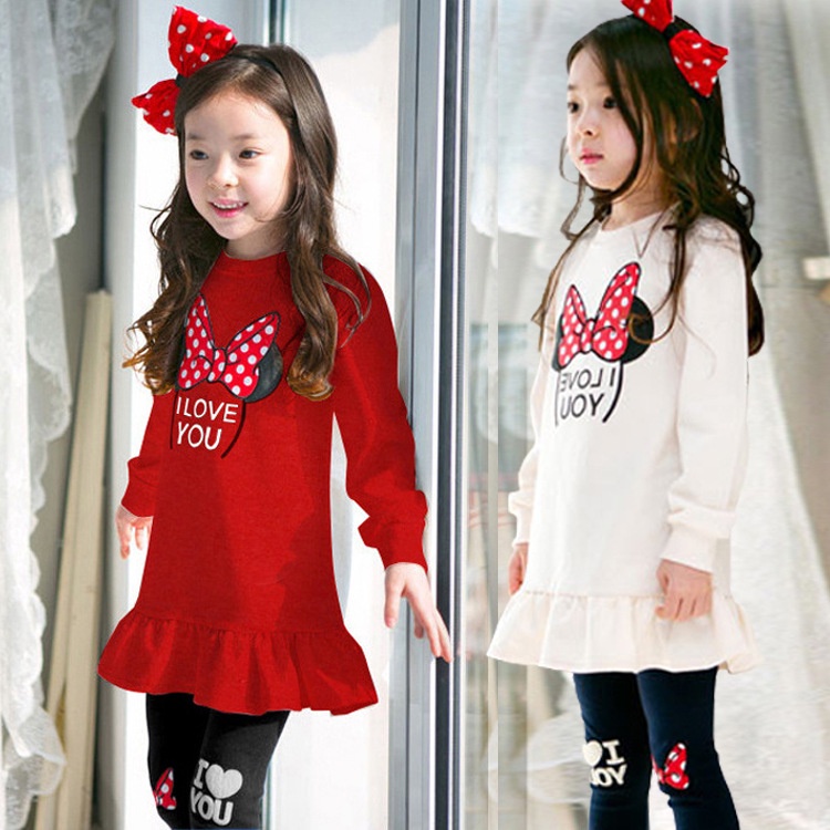 2-8TH BAJU SETELAN ANAK PEREMPUAN KAOS LENGAN PANJANG &amp; CELANA PANJANG LEGGING IMPORT HIGH QUALITY