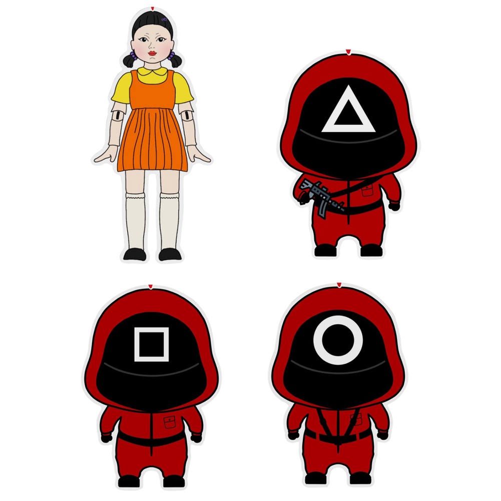 Ornamen Gantung Bentuk Cumi-Cumi Bahan Akrilik Gaya Korea Untuk Dekorasi Jendela Mobil