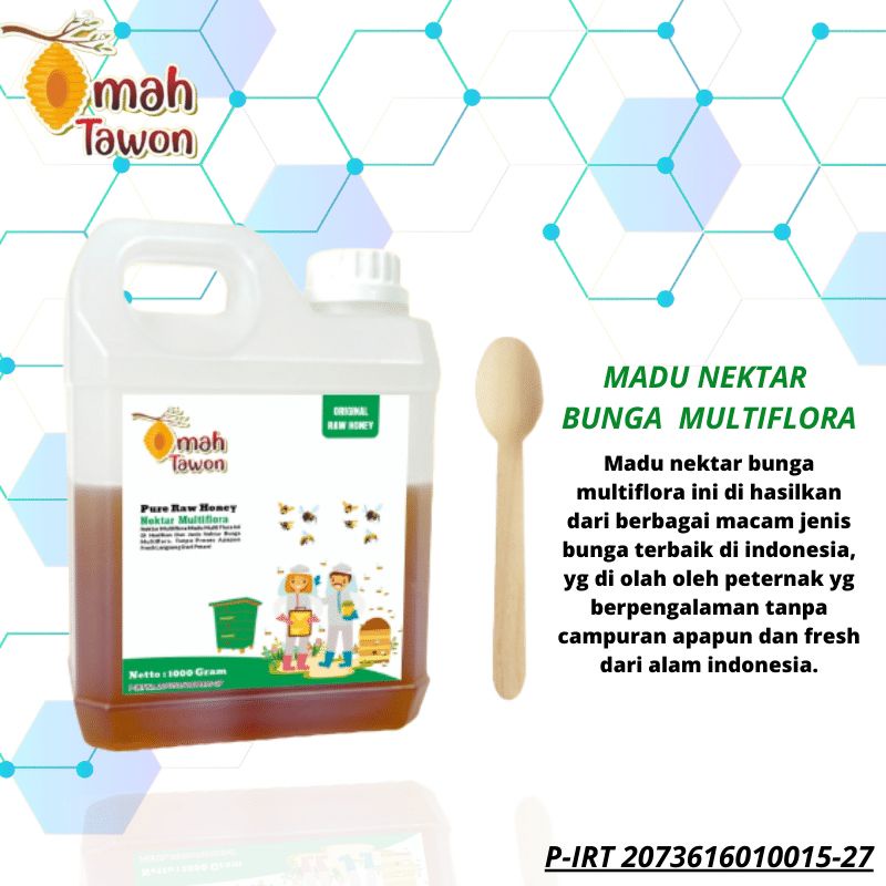 Madu Murni 1kg Pure Raw Honey Madu Asli Nektar Bunga Multiflora