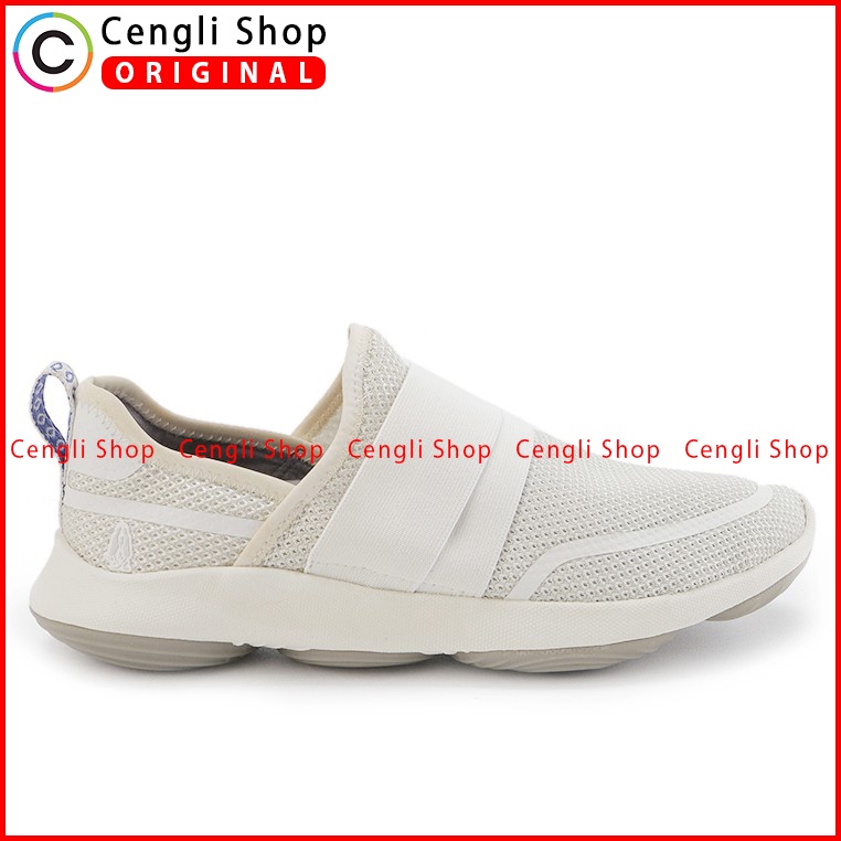 SEPATU SLIP ON PRIA HUSH PUPPIES ORIGINAL CASUAL BRANDED PUTIH HM009