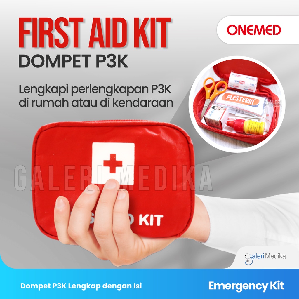 OneMed Kotak p3k Dompet - first Aid Pocket Pouch Tas P3K Mobil